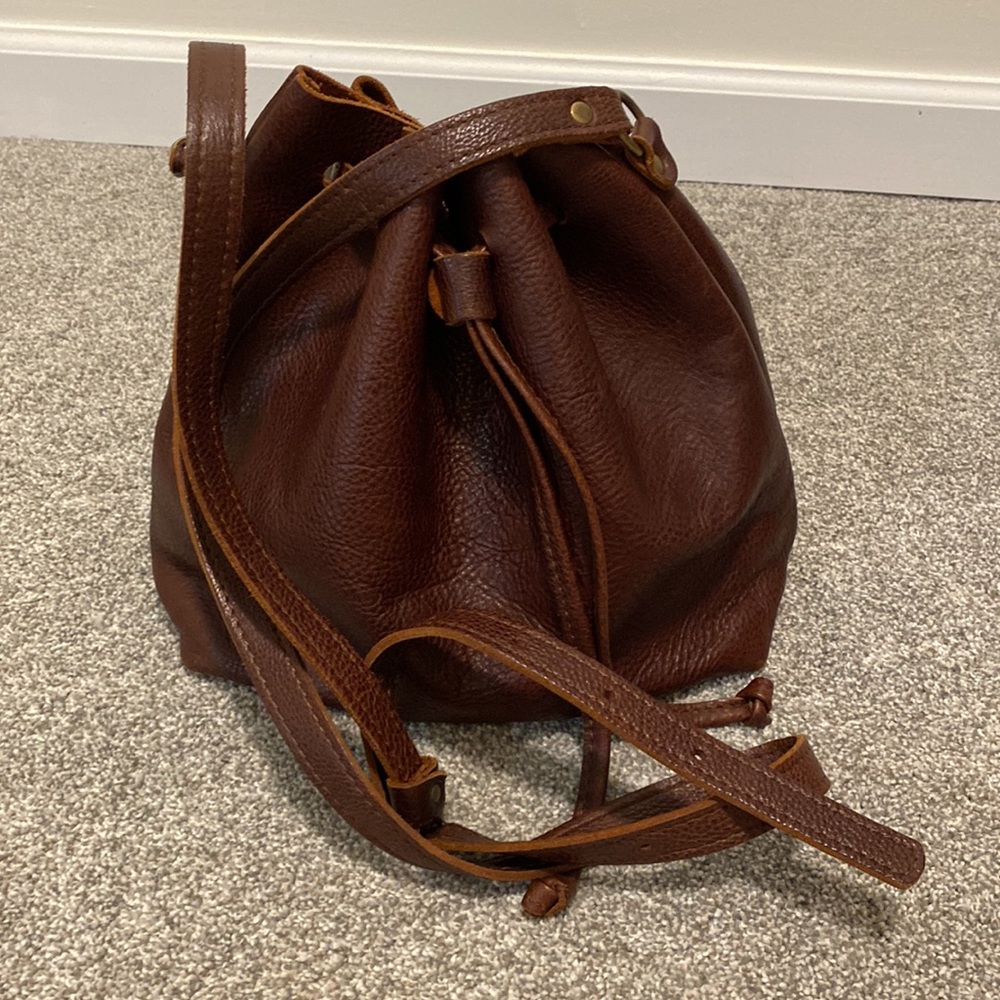 Portland Leather Goods Bucket Bag Large Pebbled